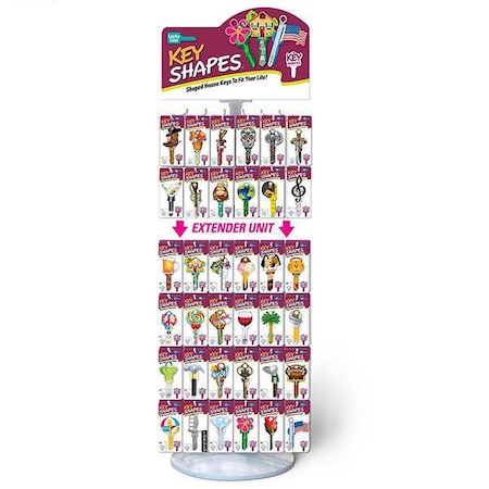 Lucky Line LuckyLine: Key Shapes Counter Display, 72 SKUs, (5K, 5S), PK 360 LKL-34007C